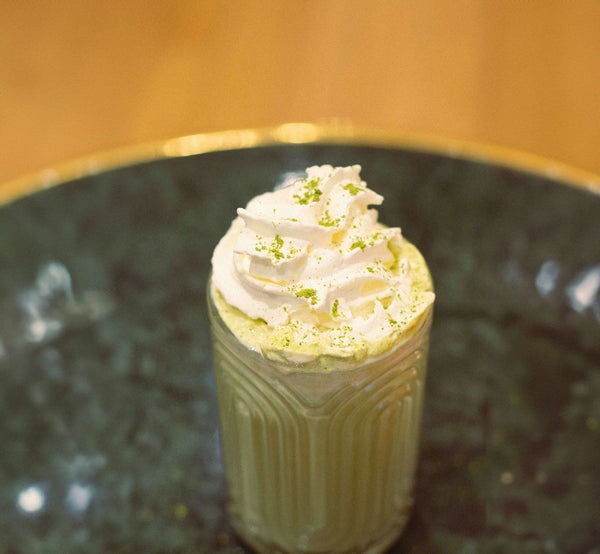 Matcha latte citrouille